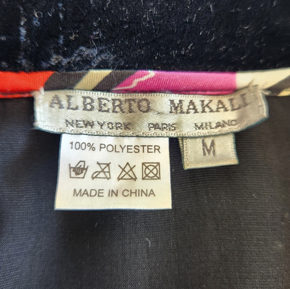 Alberto Makali Crop Velvet and Plise Cardigan Jacket Art to Wear Size M - Picture 14 of 14